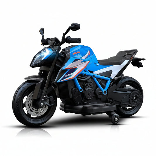 Moto Électrique Enfant KTM 12V – Roues en Gomme – De 3 à 7 Ans - Bleu