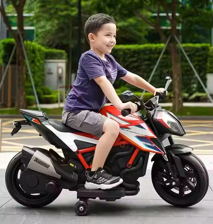 Moto Électrique Enfant KTM 12V – Roues en Gomme – De 3 à 7 Ans - rouge