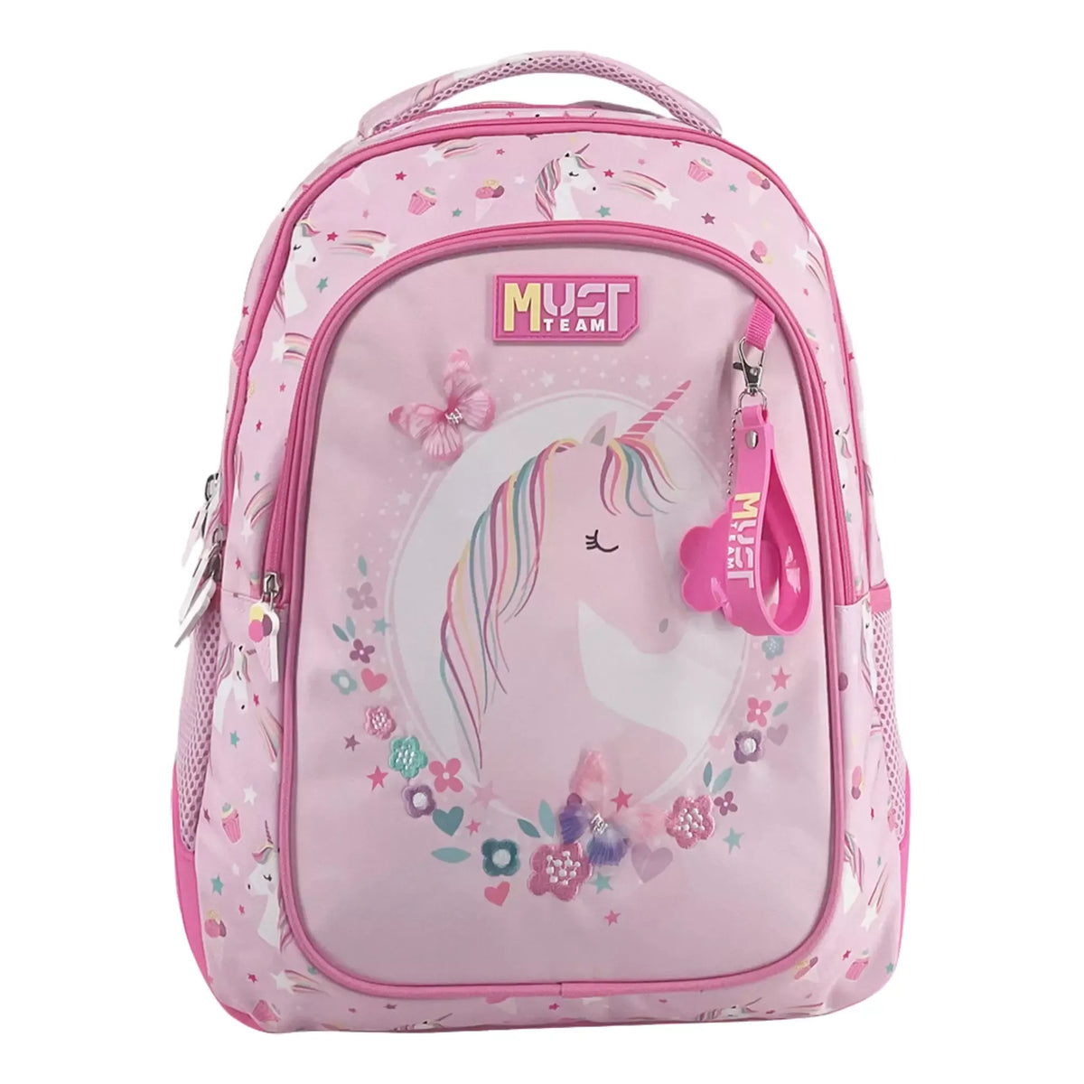 Sac à dos scolaire élémentaire Must Team Licorne Rose