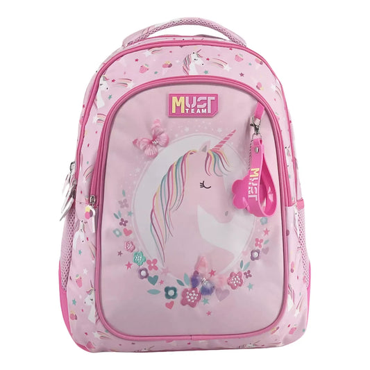 Sac à dos scolaire élémentaire Must Team Licorne Rose