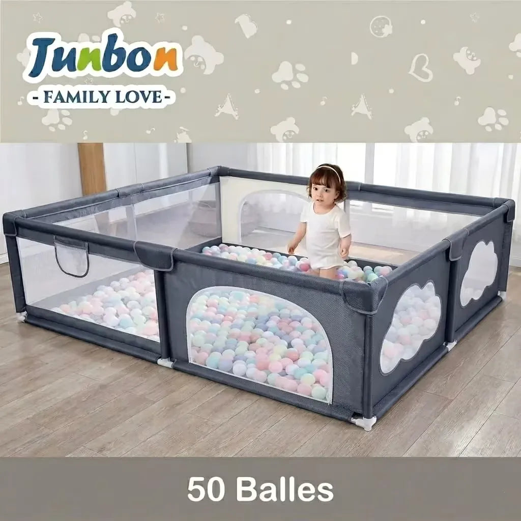Parc de Jeu 180 x 150cm Avec 50 Balles – Junbon