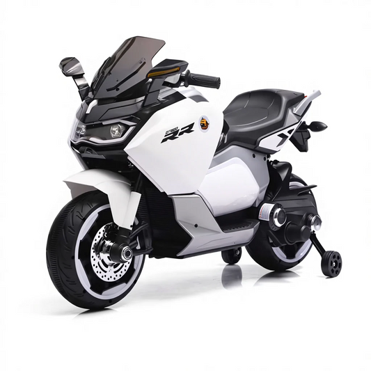 Moto Électrique Sportive RR 12V pour Enfant avec Roues de Stabilité