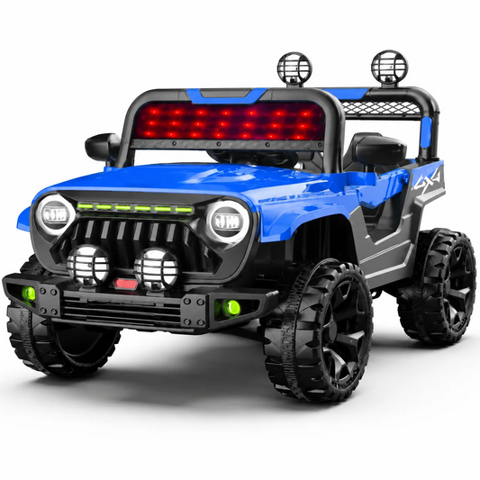 Voiture Électrique 4x4 Jeep – Tout-Terrain Sport avec LED 12V- Bleu