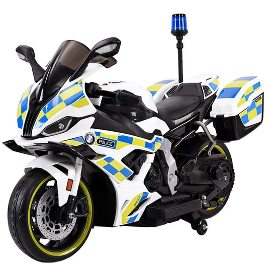 Moto Électrique Enfant 12V – Style S1000RR Police Racing