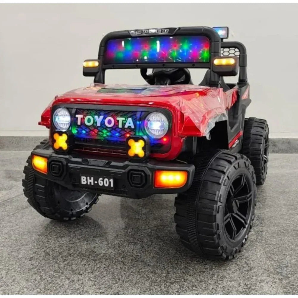 Jeep Électrique Enfant Style Toyota 4x4 avec LED – De 1 à 6 Ans - Blanc
