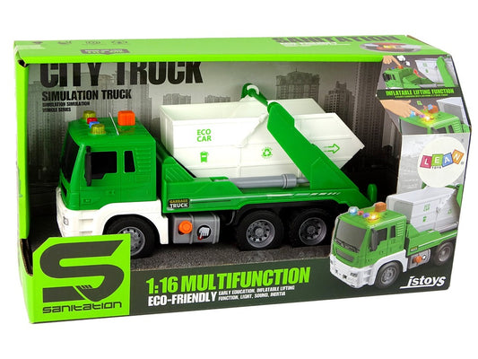 Camion à ordures Tri des déchets Conduite par friction verte