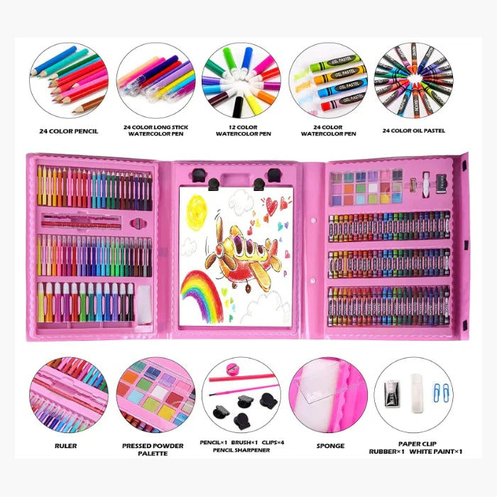 Mallette de Dessin Complète pour Enfants – 208 Pièces Grande taille