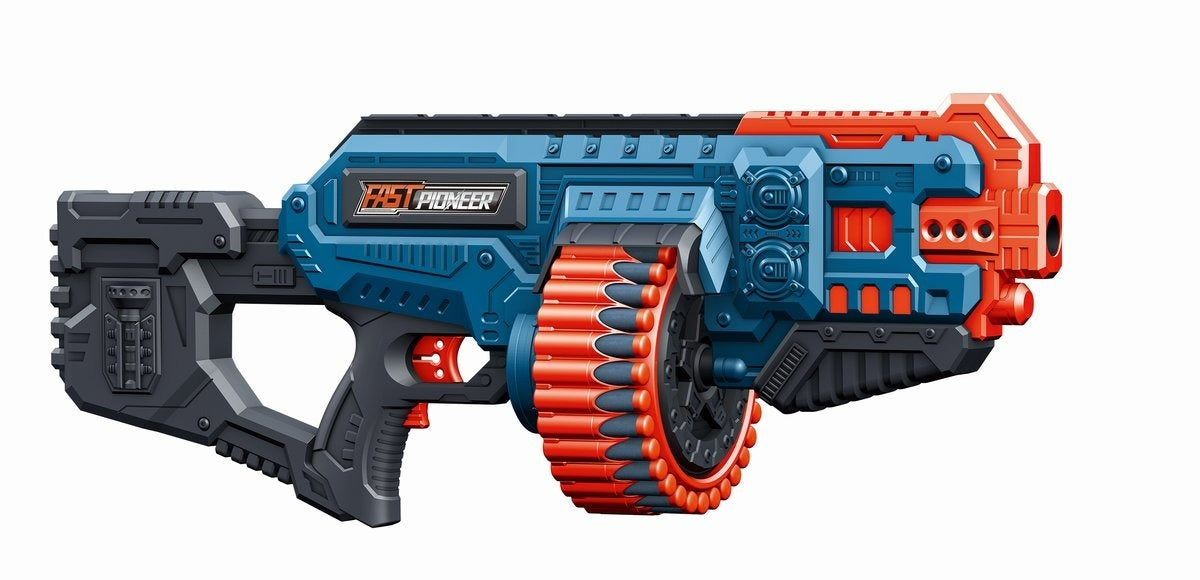 Fast Pioneer Jeux électroniques à balle molle à charge de tambour enfant +8