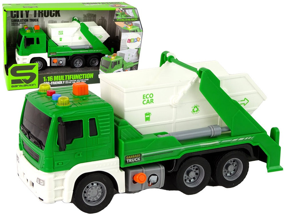 Camion à ordures Tri des déchets Conduite par friction verte