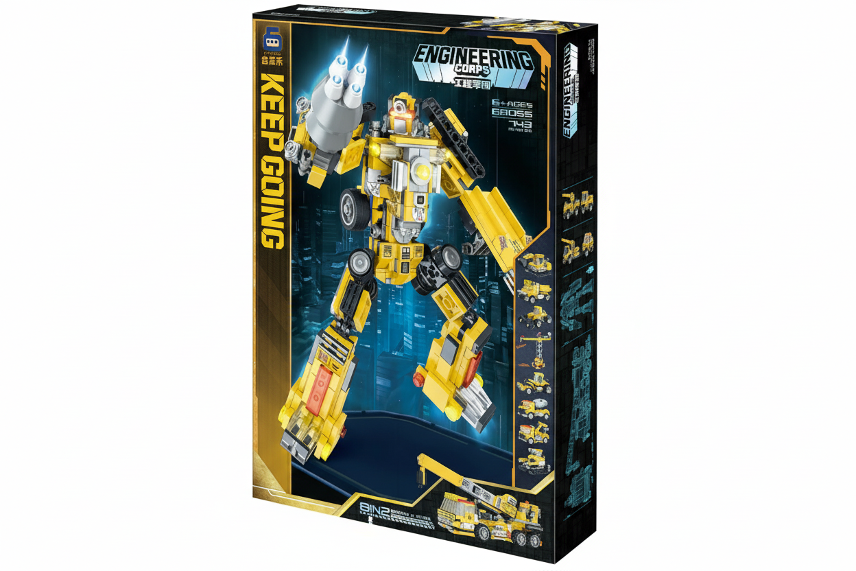 Robot jouet transformable Segos, véhicule jaune de type Transformer, 8 en 1