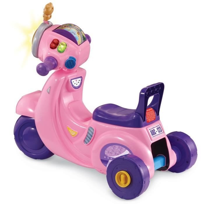 VTech - Porteur Scooter Interactif 3-en-1 - Rose