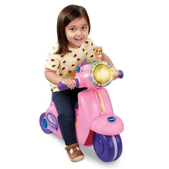 VTech - Porteur Scooter Interactif 3-en-1 - Rose