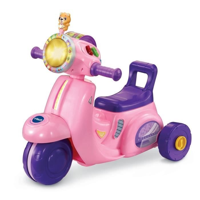 VTech - Porteur Scooter Interactif 3-en-1 - Rose
