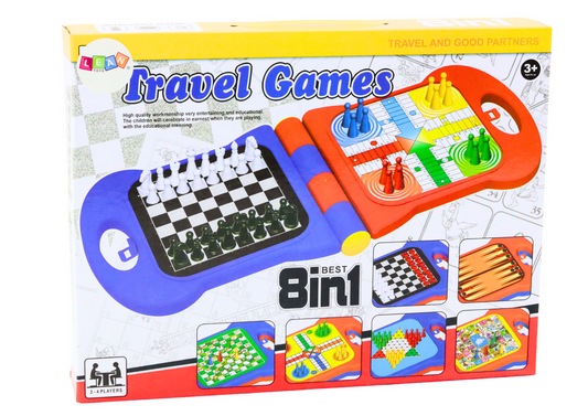 Jeu de Voyage 8-en-1 – Compact et Ludique