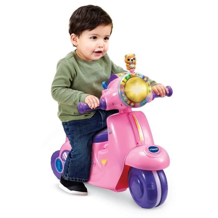 VTech - Porteur Scooter Interactif 3-en-1 - Rose