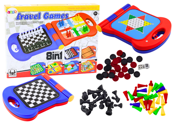 Jeu de Voyage 8-en-1 – Compact et Ludique