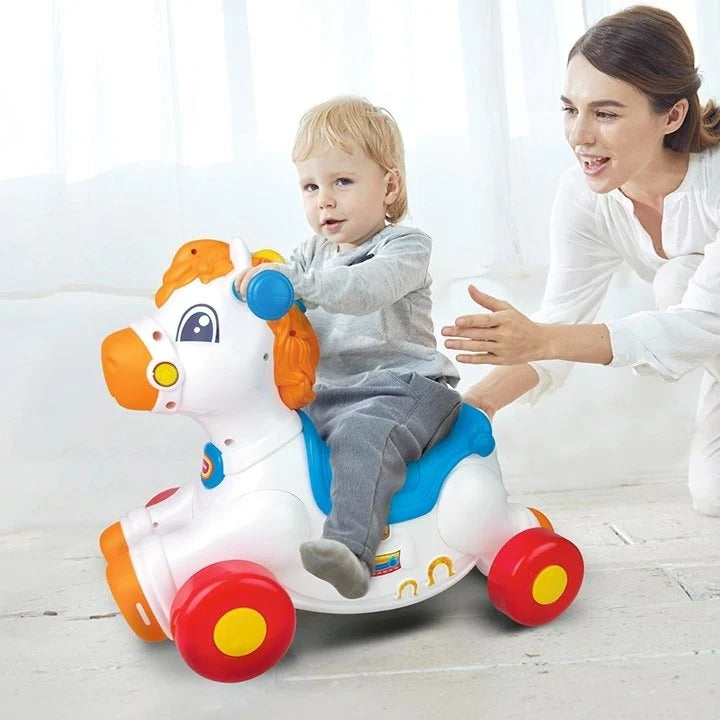 Winfun Cheval à bascule Junior Rider 12m+ – Jouet 2-en-1 évolutif