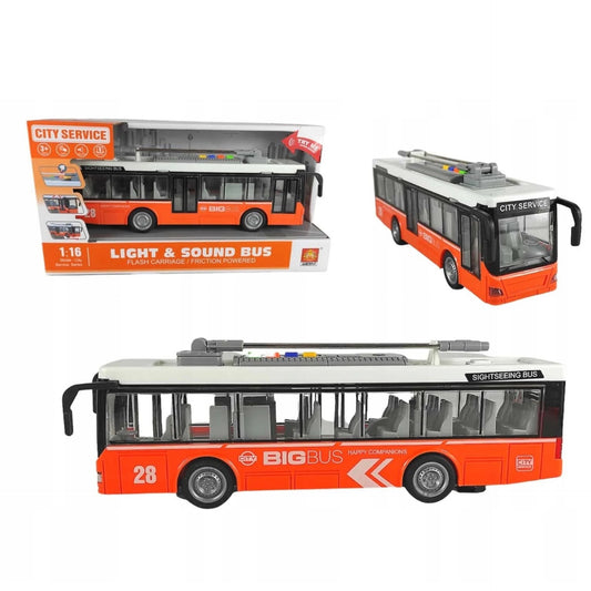 Bus à Friction avec Lumières & Sons