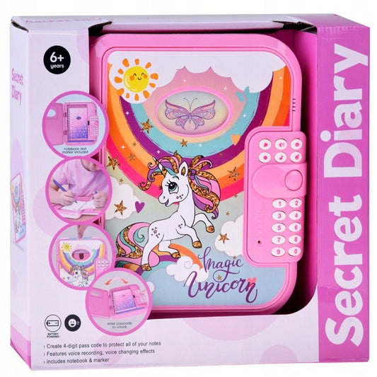 Journal Intime Électronique "Magic Unicorn" – Avec Code Secret & Effets Vocaux