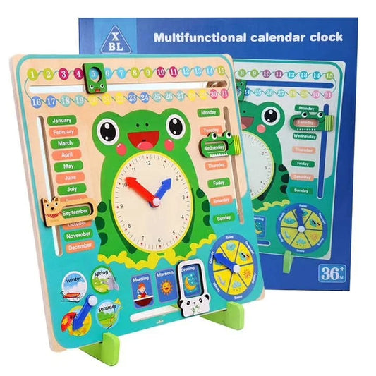 Tableau d'horloge multifonction d'enseignement de calendrier