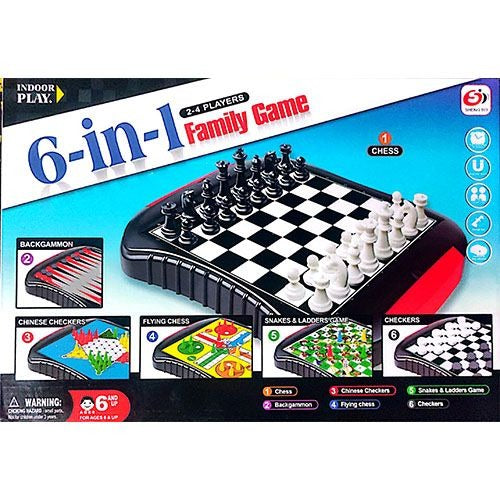 Family Game JEU D'ÉCHECS MAGNÉTIQUE 6 EN 1family game 2-4 player