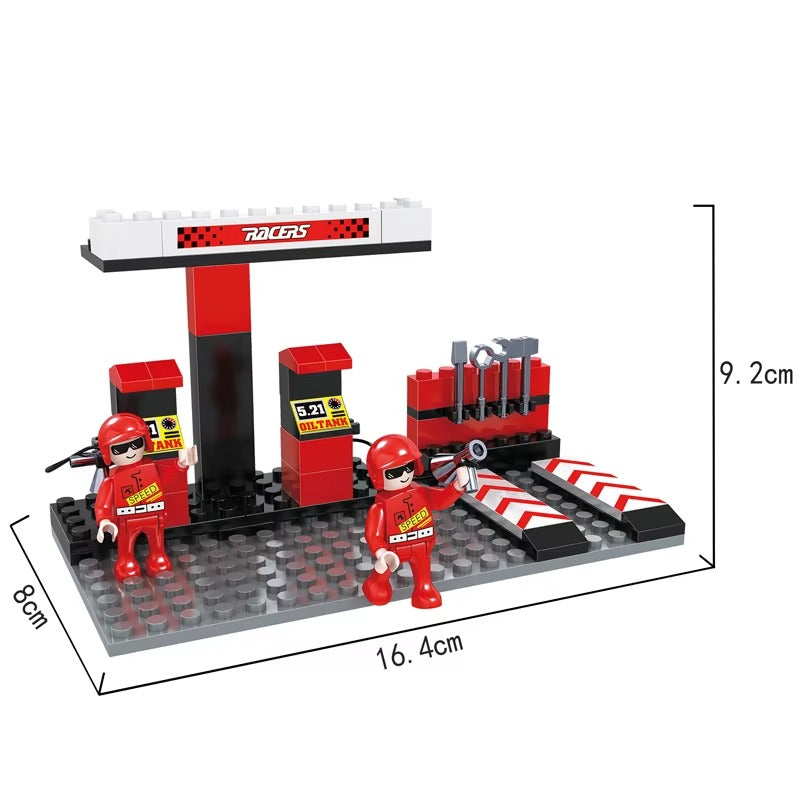 COGO 218 pièces - Jeu de construction créatif à friction avec voitures de course