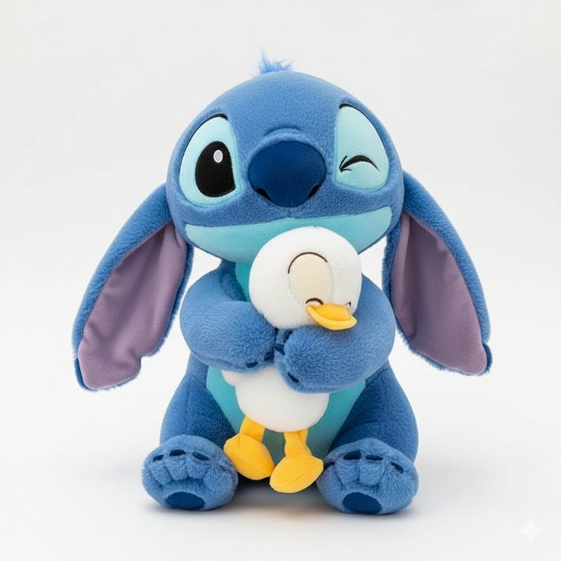 peluche Stitch avec canard 60cm