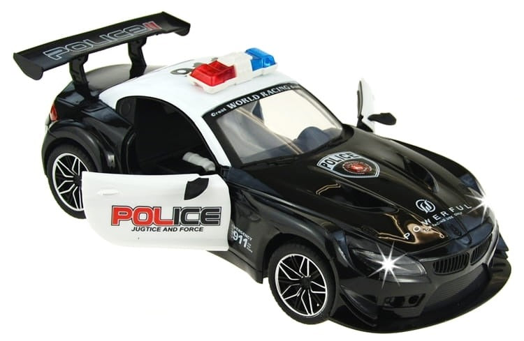 Voiture de police radiocommandée, police, portes ouvrables
