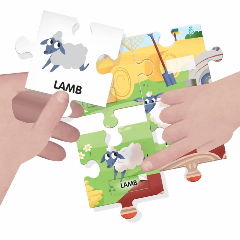 Headu Jeu Educatif Easy English 100 Mots sur la Ferme 4-8 Ans+