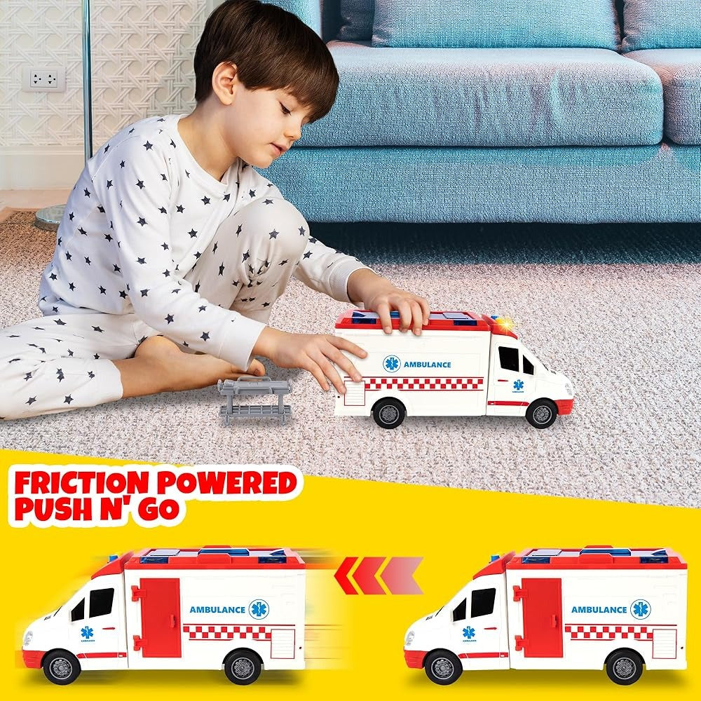 Ambulance de Secours "City Truck" – Échelle 1:16 avec Lumières et Sons
