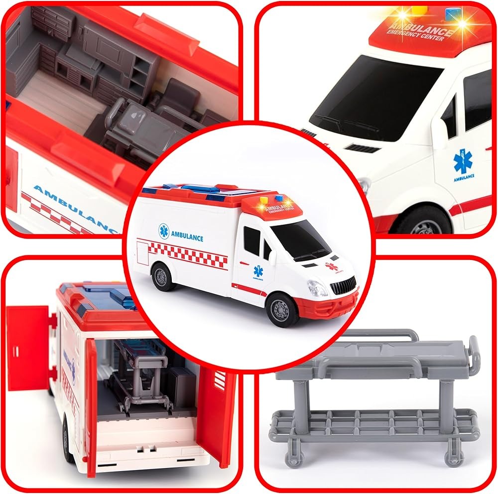 Ambulance de Secours "City Truck" – Échelle 1:16 avec Lumières et Sons