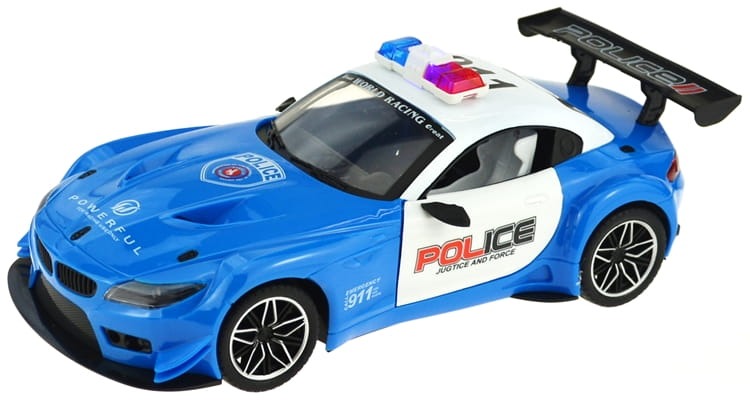 Voiture de police radiocommandée, police, portes ouvrables