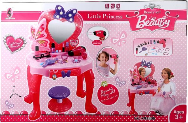 Ma Première Coiffeuse de Princesse – Avec Lumières, Sons et Tabouret