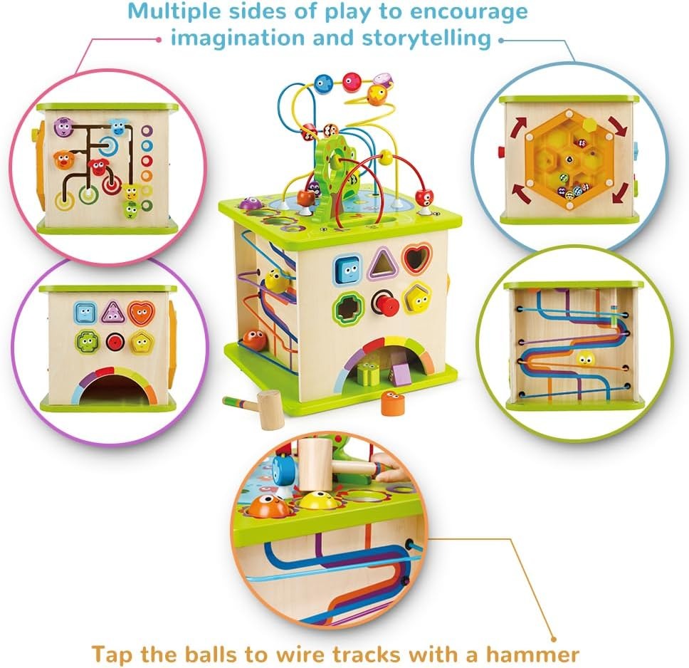 Cube de jeu d'activités en bois Hape Country Critters