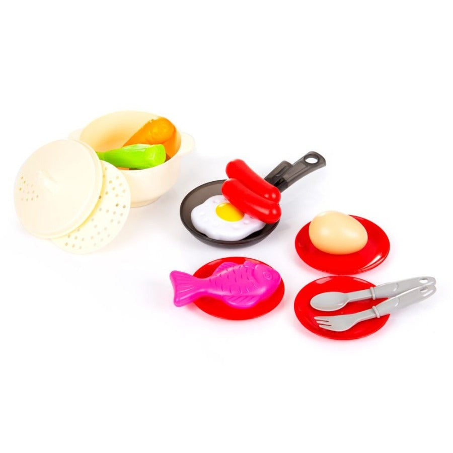Ensemble de jouets de cuisine avec lumière et son et autocuiseur - 75 cm.