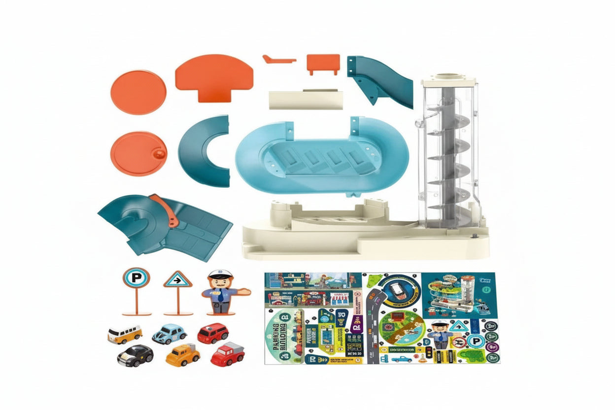 Jeu de construction de parking, Jouet de stationnement pour enfants