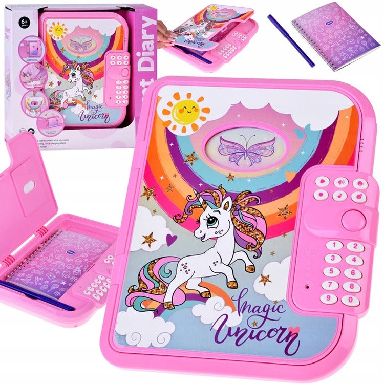 Journal Intime Électronique "Magic Unicorn" – Avec Code Secret & Effets Vocaux