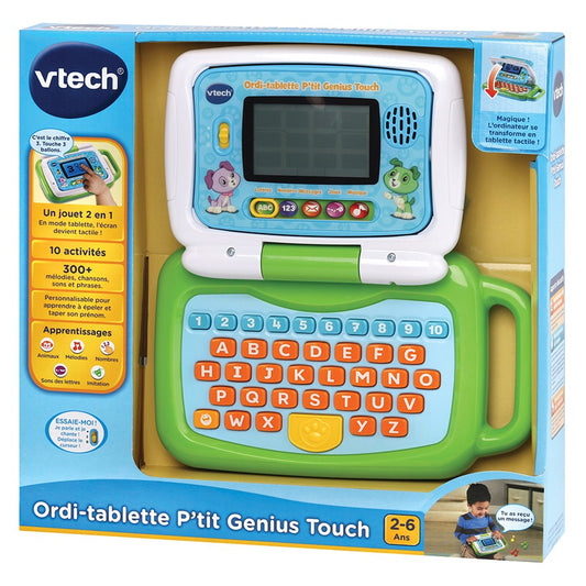 Ordi-tablette P'tit Genius Touch vert - ordinateur éducatif