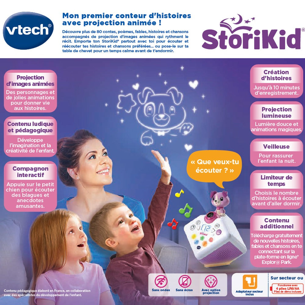 VTech - StoriKid, mon conteur d'histoires interactif - rose