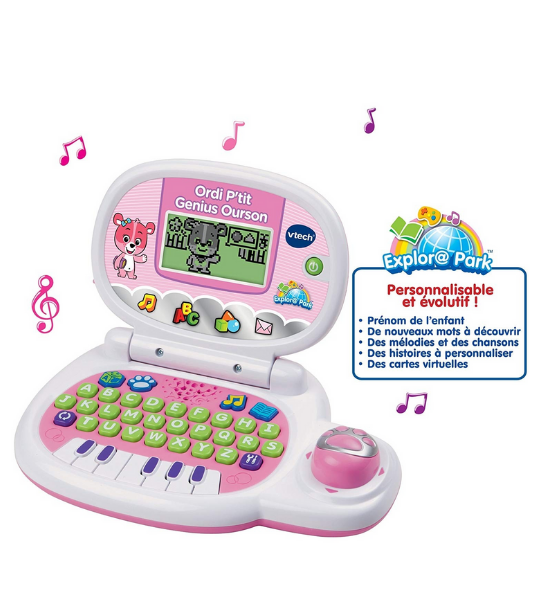 ORDINATEUR P’TIT GENIUS OURSON ROSE – VTECH