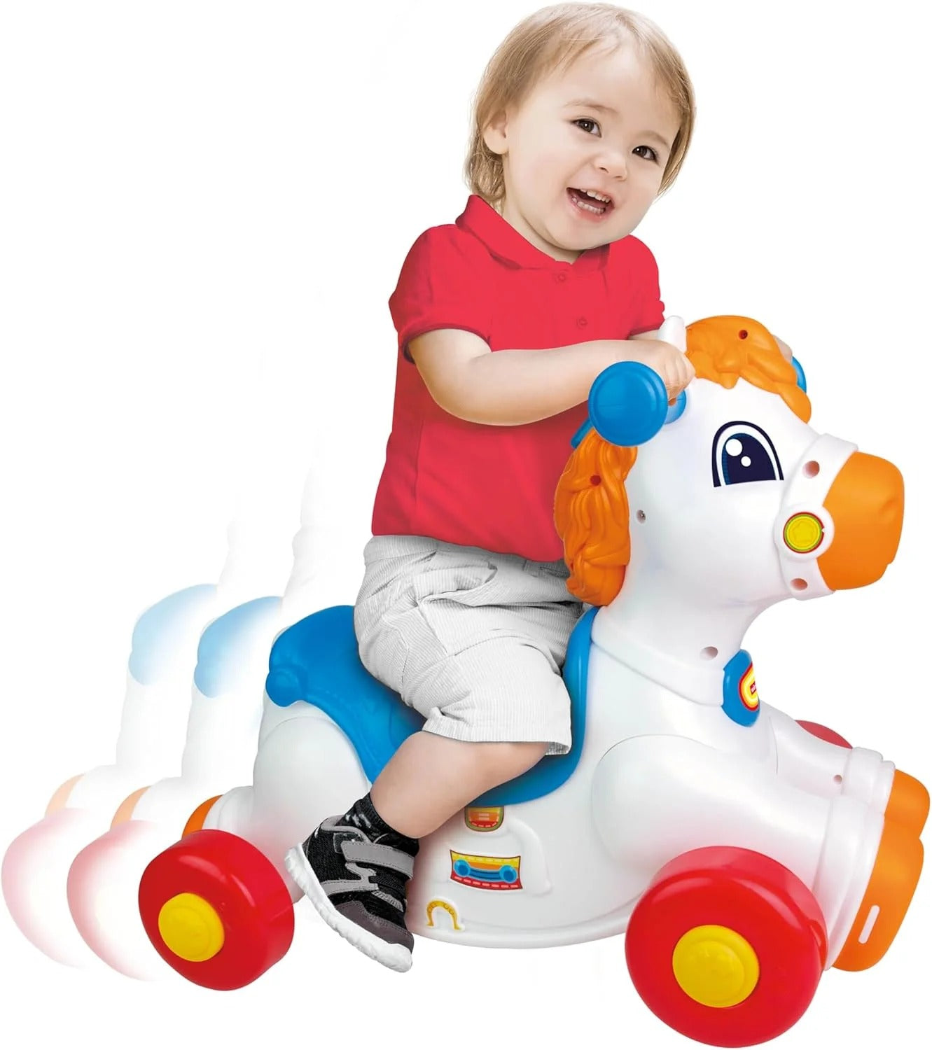 Winfun Cheval à bascule Junior Rider 12m+ – Jouet 2-en-1 évolutif