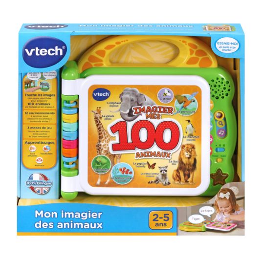 LIVRE INTERACTIF – MON IMAGIER DES ANIMAUX BILINGUE – VTECH