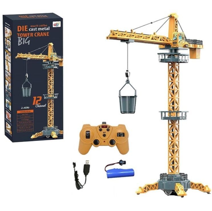 Grue de Chantier Télécommandée (128 cm) – 6 Canaux 2,4 GHz
