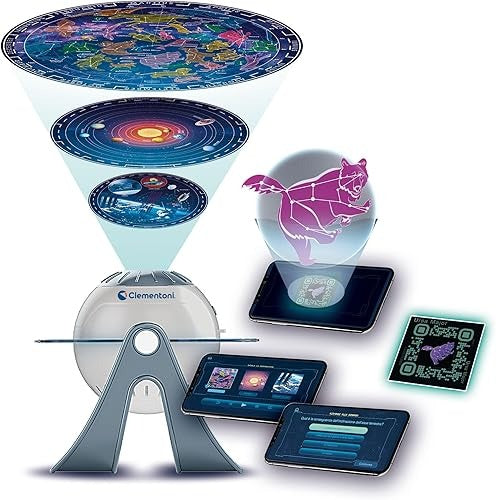 Clementoni - Projecteur d'étoiles : avec lumières, Application AR et Exploration Spatiale (Plus de 8 Ans)