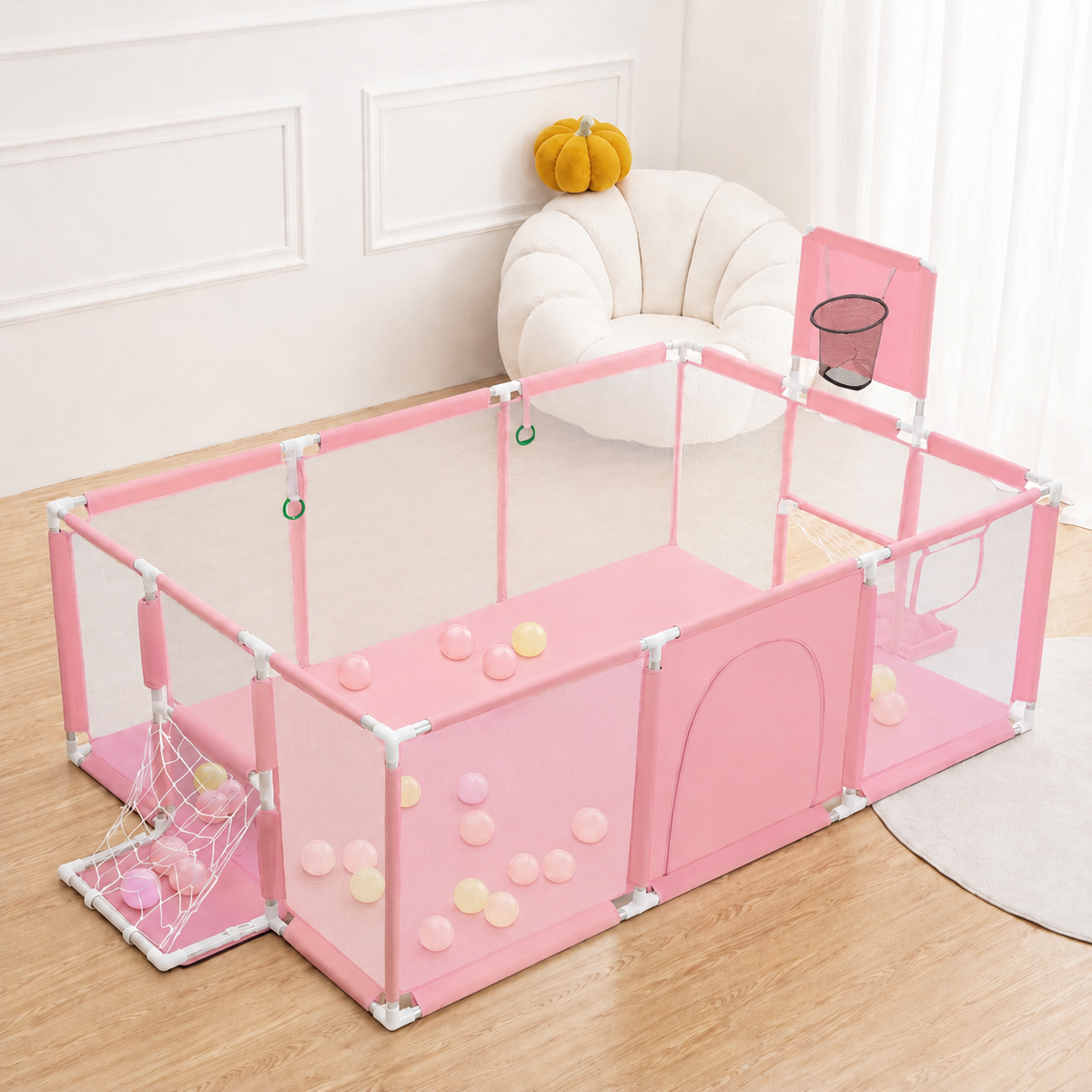 Parc de Jeu Spacieux et Sécurisé pour Bébé + 30 balles
