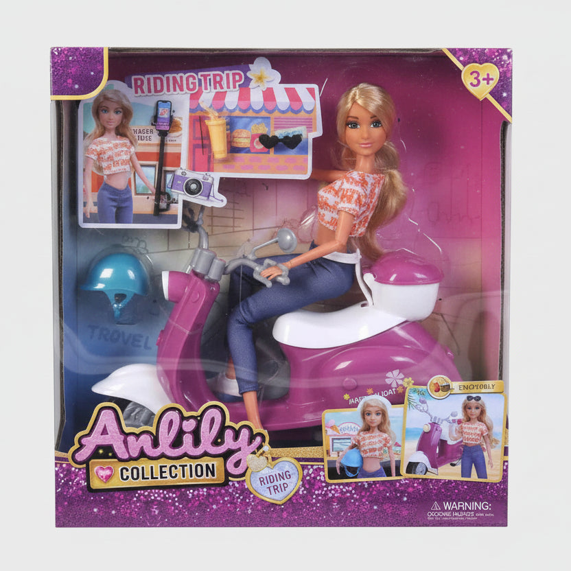 Anlili - Poupée avec moto