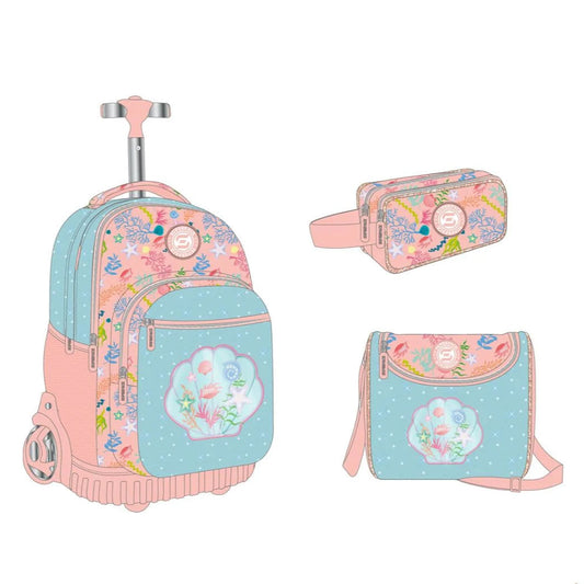 Cartable a roulettes SUPERPACK BEACH 3pcs
