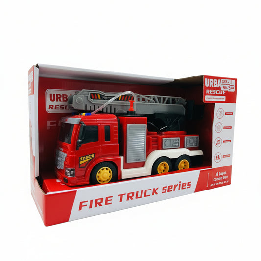 Camion de pompiers Urban Rescue avec lumières et sons, échelle flexible